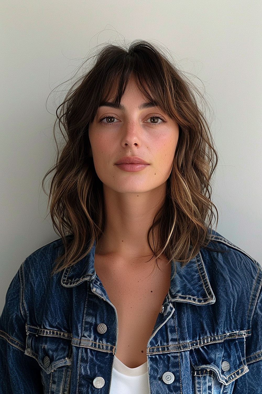 Wolf cut for medium-length thin hair