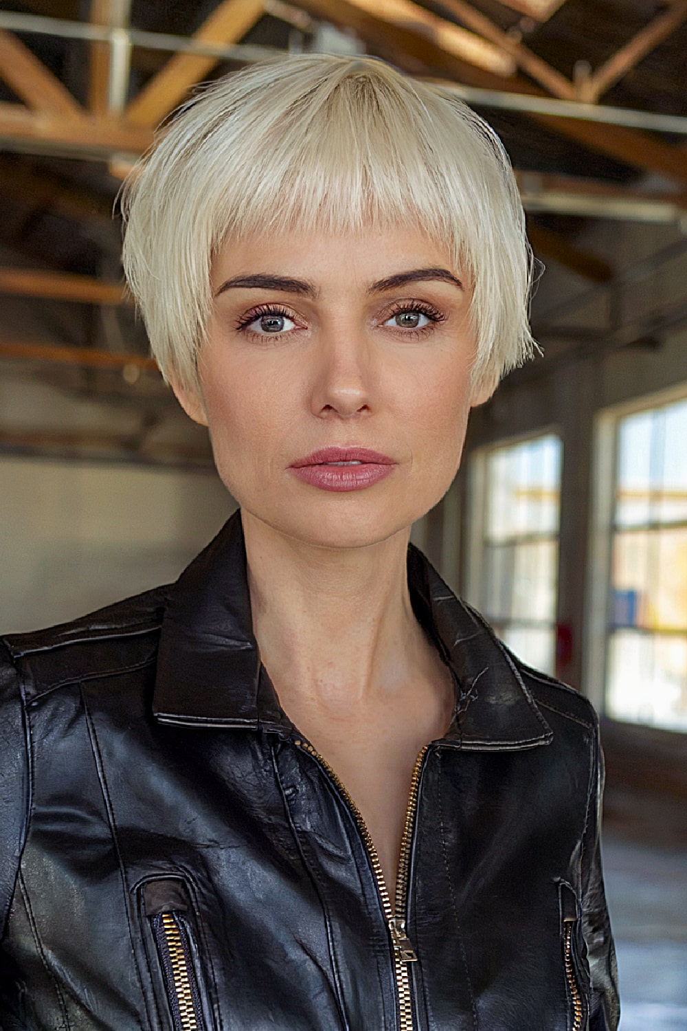 Ultra-short bob with blunt micro bangs