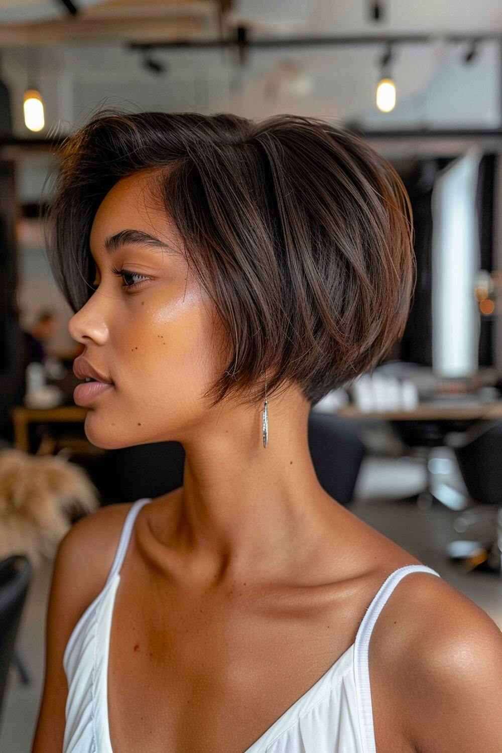Under ear-length bob