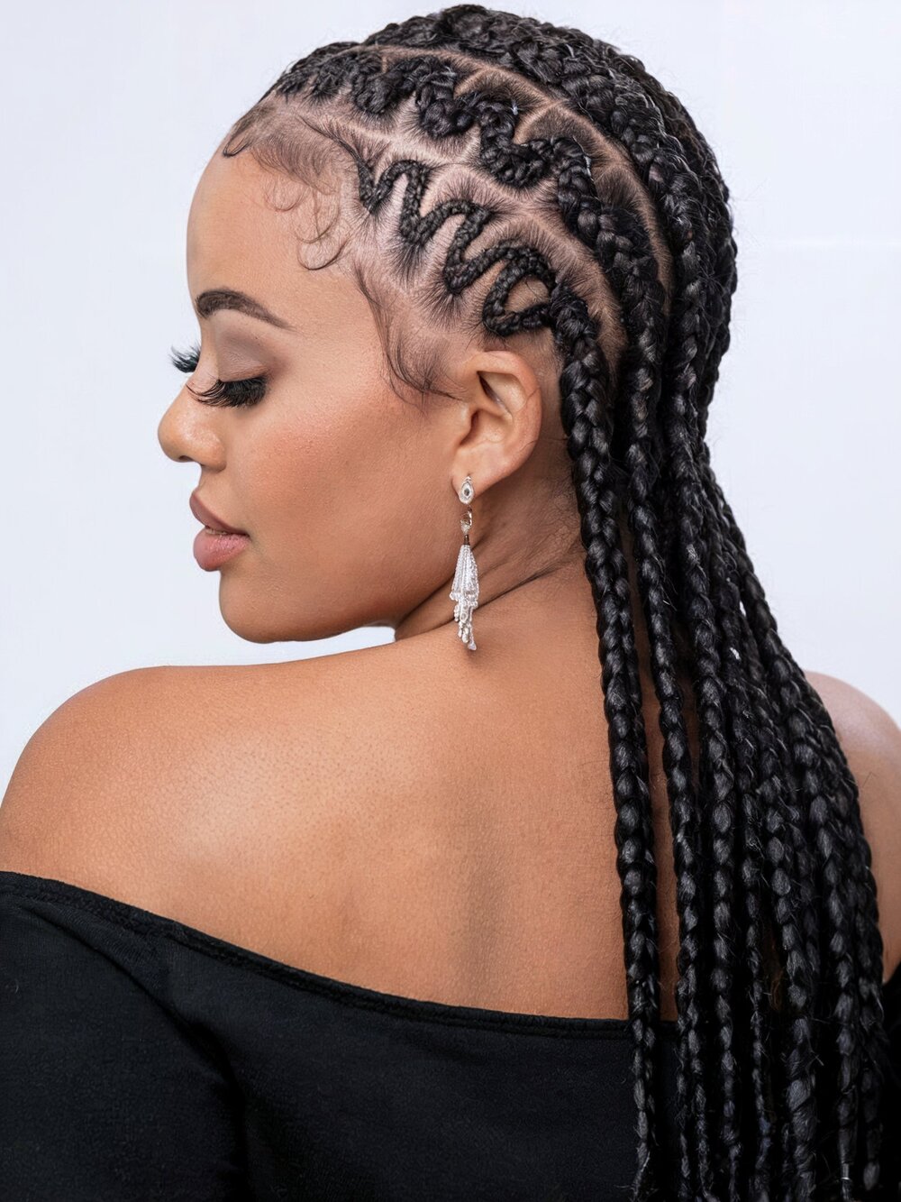 Cute zig zag hairstyle