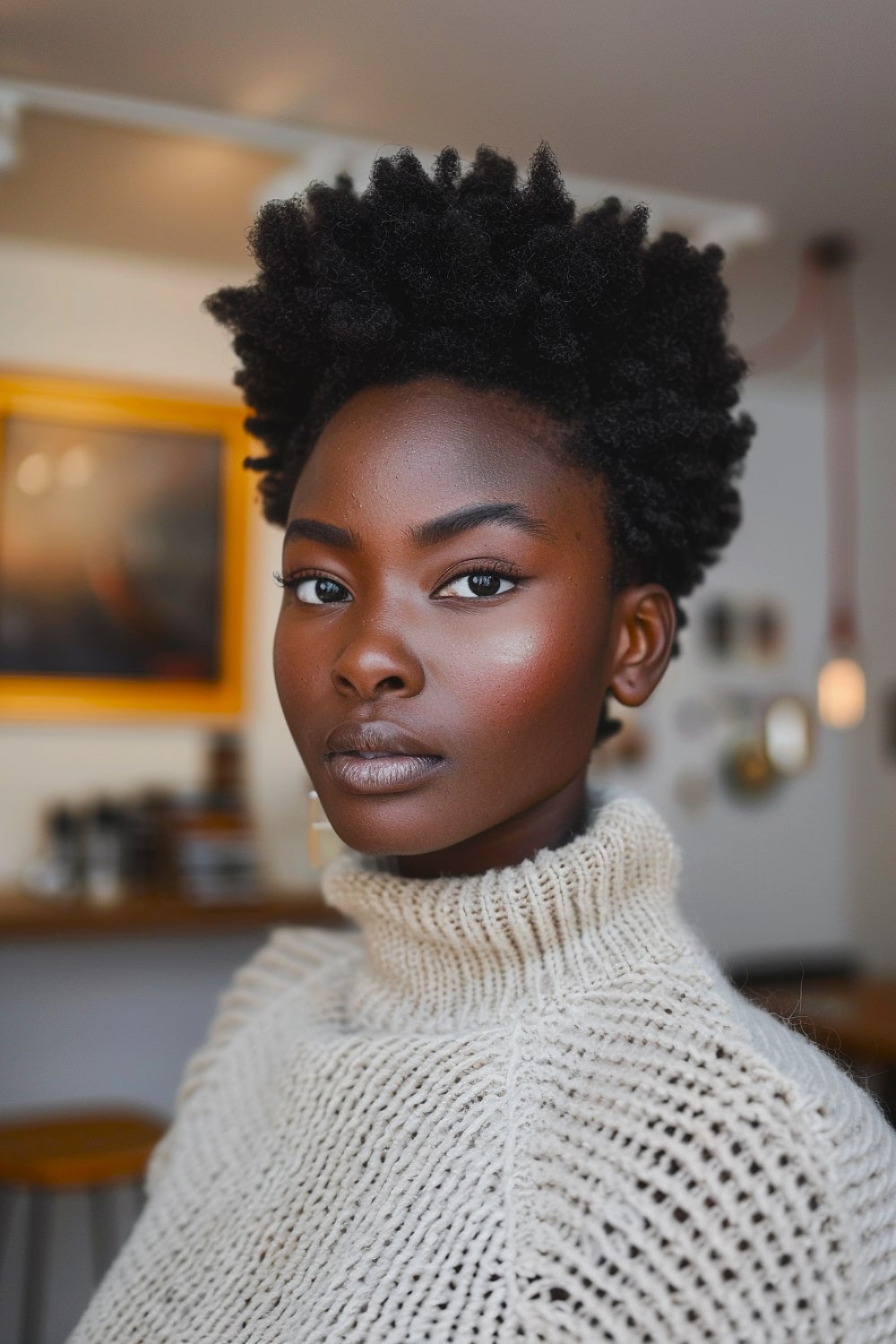 Cute style for 4C hair
