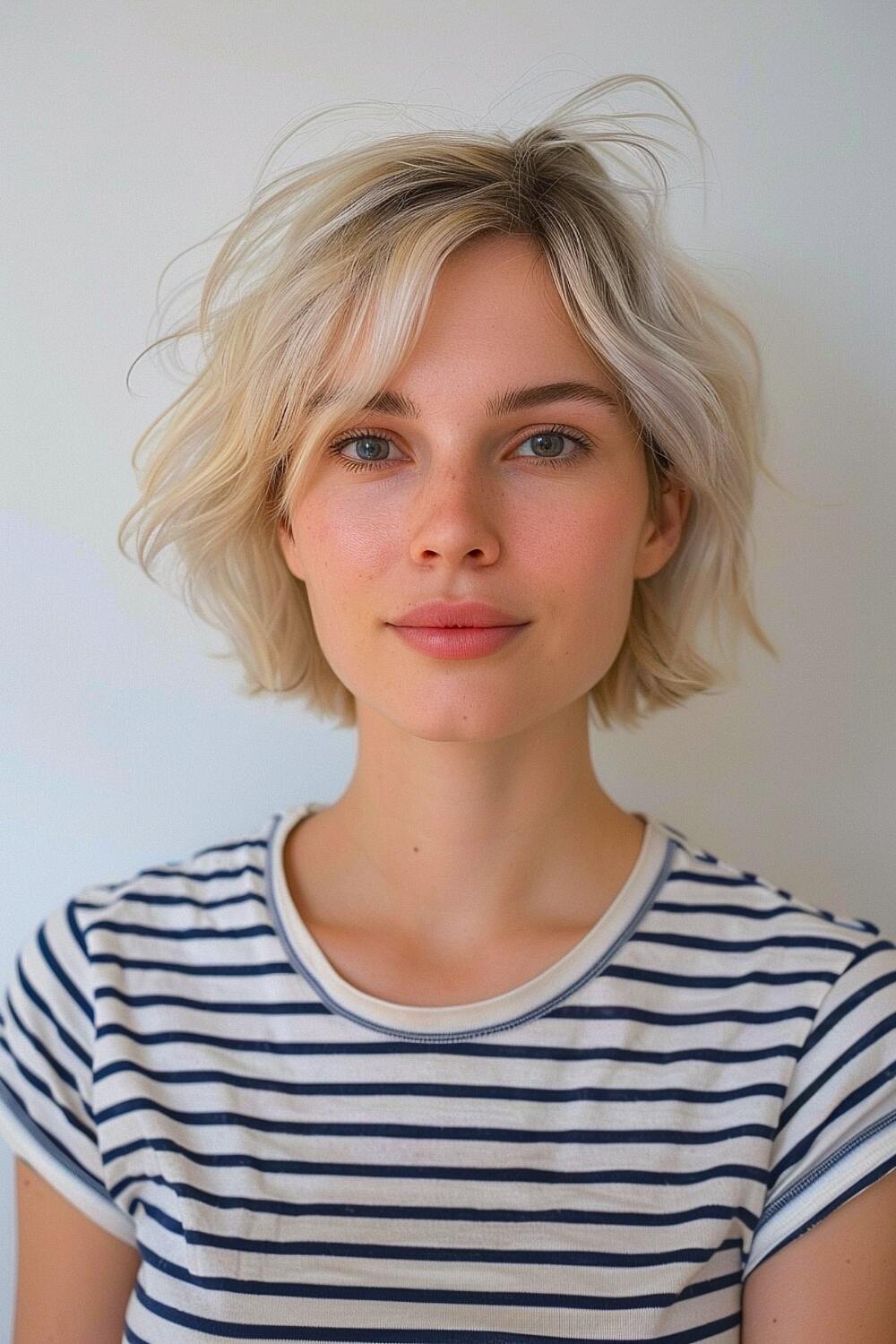 Short Blonde Messy Hair